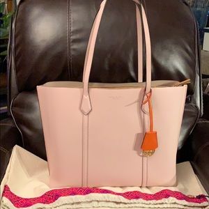 Tory Burch Large Perry Tote Shell Pink